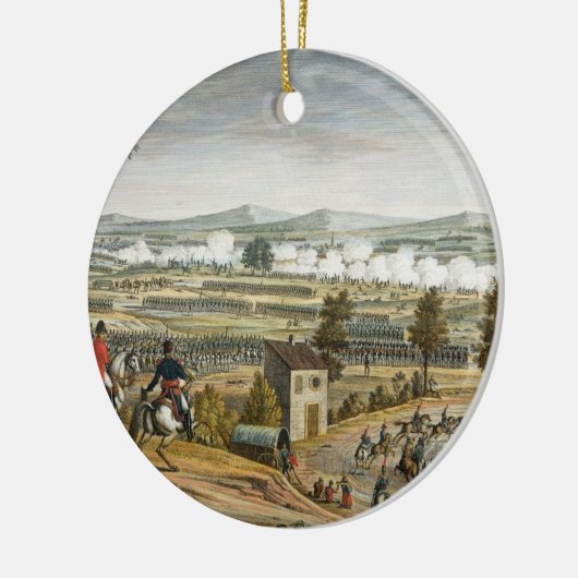 Der Kampf von Lutzen am 2. Mai 1813 graviert durch Keramikornament (Links)