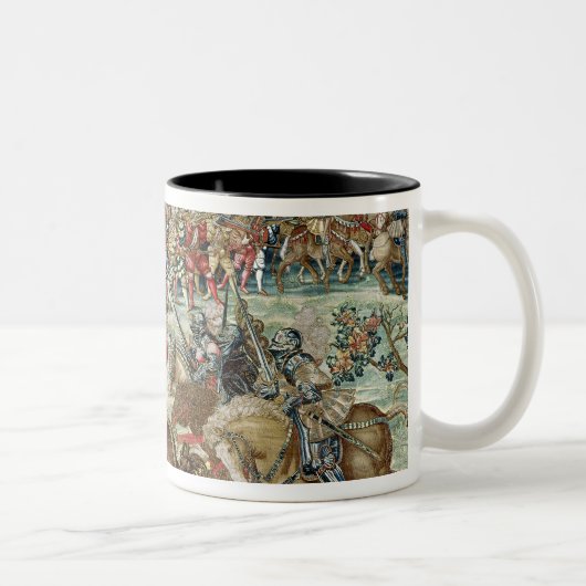 Der Kampf von Pavia. Der Fortschritt von Charles V Zweifarbige Tasse (Rechts)