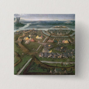 Der Kampf von Pavia im Jahre 1525, c.1530 Button