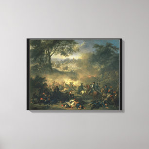 Der Kampf von Poltava im Jahre 1709, 1717 Leinwanddruck