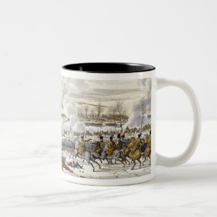 Der Kampf von Preussisch-Eylau am 9. Februar 1807 Zweifarbige Tasse