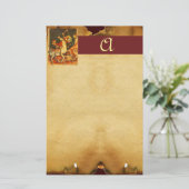 Der Kampf von Saint George mit der Dragon Monogram Briefpapier (Stehend Vorderseite)