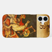Der Kampf von Saint George mit der Dragon Monogram iPhone Hülle (Rückseite (Horizontal))