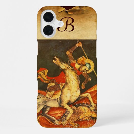 Der Kampf von Saint George mit der Dragon Monogram iPhone Hülle (Rückseite)