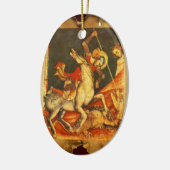 Der Kampf von Saint George mit der Dragon Monogram Keramikornament (Links)