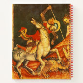 Der Kampf von Saint George mit der Dragon Monogram Notizblock (Rückseite)