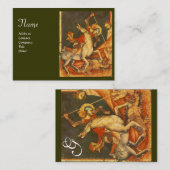 Der Kampf von Saint George mit der Dragon Monogram Visitenkarte (Vorne/Hinten)