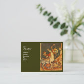 Der Kampf von Saint George mit der Dragon Monogram Visitenkarte (Stehend Vorderseite)