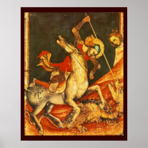 Der Kampf von Sankt Georg mit dem Drachen Poster