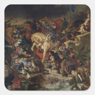 Der Kampf von Taillebourg 1837 am 21. Juli 1242 Quadratischer Aufkleber