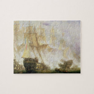 Der Kampf von Trafalgar, c.1841 (Öl auf Leinwand) Puzzle