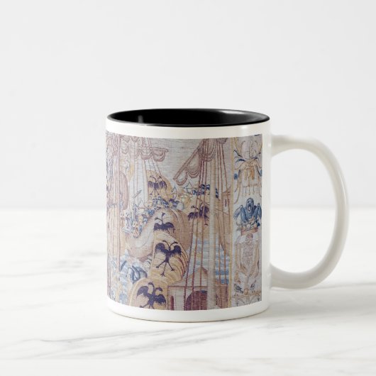Der Kampf von Tunis oder von Lepanto Zweifarbige Tasse (Rechts)