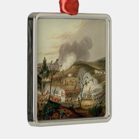 Der Kampf von Waterloo, am 18. Juni 1815 Silbernes Ornament (Rechts)