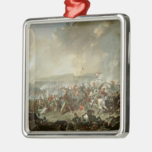 Der Kampf von Waterloo, am 18. Juni 1815 Silbernes Ornament (Links)