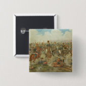 Der Kampf von Waterloo, am 18. Juni 1815 (w/c auf Button (Vorne & Hinten)