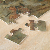 Der Kampf von Waterloo, am 18. Juni 1815 (w/c auf Puzzle (Seite)