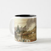 Der Kampf von Waterloo, am 18. Juni 1815 Zweifarbige Tasse (Vorderseite Links)