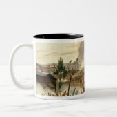 Der Kampf von Waterloo, am 18. Juni 1815 Zweifarbige Tasse (Links)
