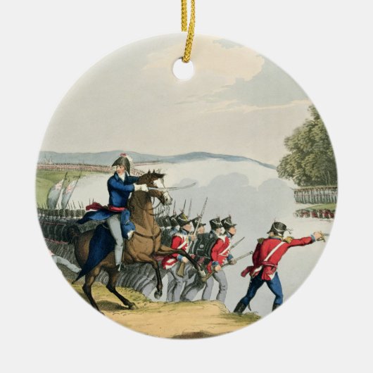 Der Kampf von Waterloo entschied durch den Herzog Keramikornament (Vorne)