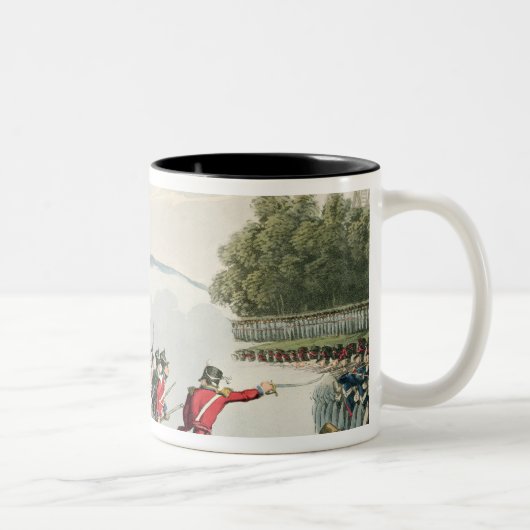 Der Kampf von Waterloo entschied durch den Herzog Zweifarbige Tasse (Rechts)
