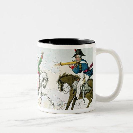 Der Kampf von Waterloo Zweifarbige Tasse (Rechts)