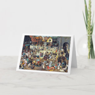 Der Kampf zwischen Karneval und Lent, Bruegel Karte