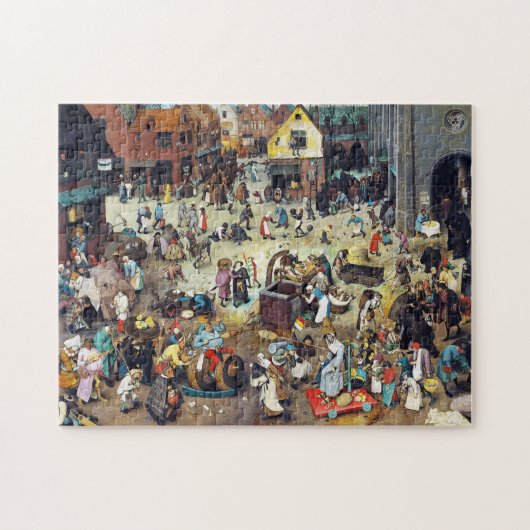 Der Kampf zwischen Karneval und Lent, Bruegel Puzzle (Horizontal)