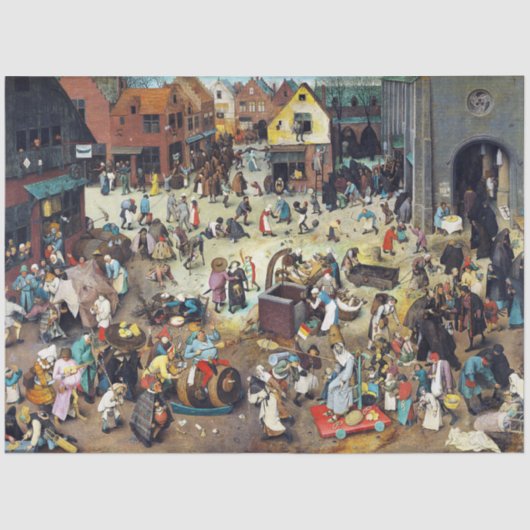Der Kampf zwischen Karneval und Lent, Bruegel Seidenpapier (Vorderseite)