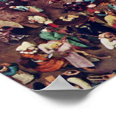 Der Kampf zwischen Karneval und Lent by Bruegel Poster (Ecke)