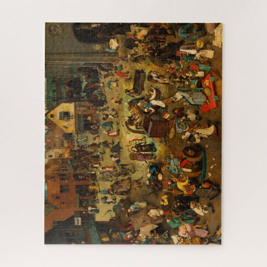 Der Kampf zwischen Karneval und Lent by Bruegel Puzzle (Vertikal)