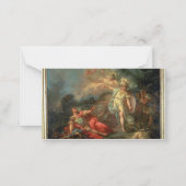 Der Kampf zwischen Mars und Minerva, 1771 (Öl auf Mitteilungskarte (Rückseite)