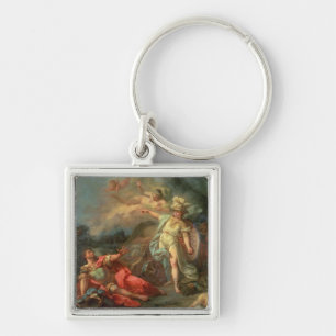 Der Kampf zwischen Mars und Minerva, 1771 (Öl auf Schlüsselanhänger