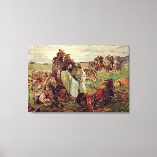 Der Kampf zwischen Russen und Tataren, 1916 Leinwanddruck (Vorderseite)