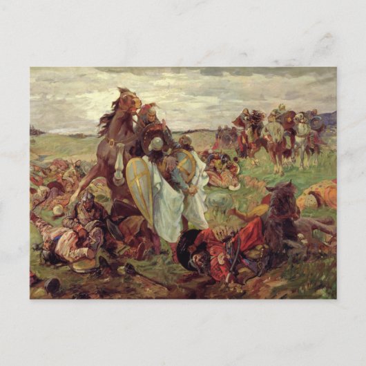 Der Kampf zwischen Russen und Tataren, 1916 Postkarte (Vorderseite)