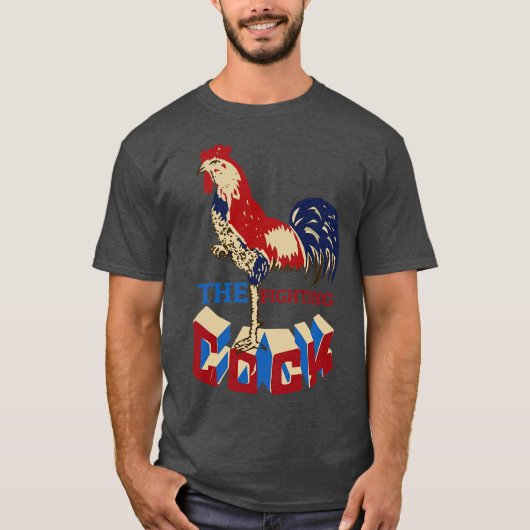 Der kämpfende Hahn T-Shirt (Vorderseite)