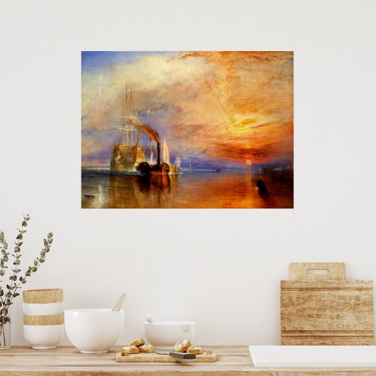 Der Kampftemeraire, J. M. W. Turner Poster (Küche)