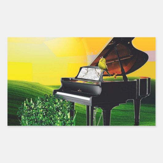 DER KANÄR AM SONNENSCHLAG! RECHTECKIGER AUFKLEBER (Vorderseite)