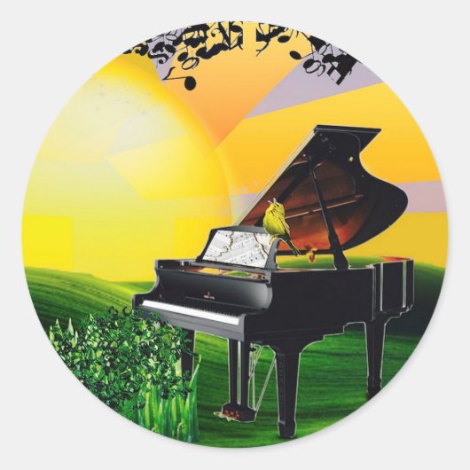 DER KANÄR AM SONNENSCHLAG! RUNDER AUFKLEBER (Vorderseite)