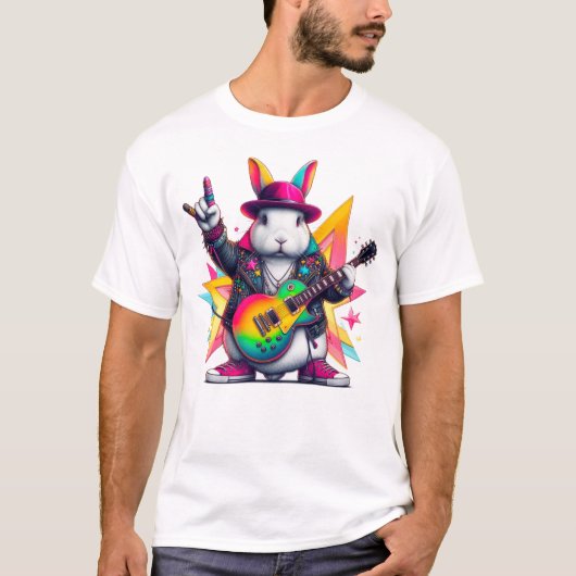 Der Kaninchenrockstar T-Shirt (Vorderseite)