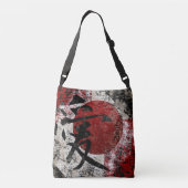 Der Kanji-FriedensLiebe-u. -hoffnungs-#1 Tragetaschen Mit Langen Trägern (Rückseite)