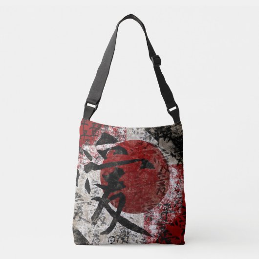Der Kanji-FriedensLiebe-u. -hoffnungs-#1 Tragetaschen Mit Langen Trägern (Vorderseite)