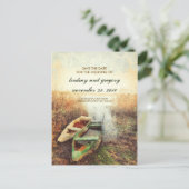 Der Kanusee Fall Save the Date Postkarten (Stehend Vorderseite)