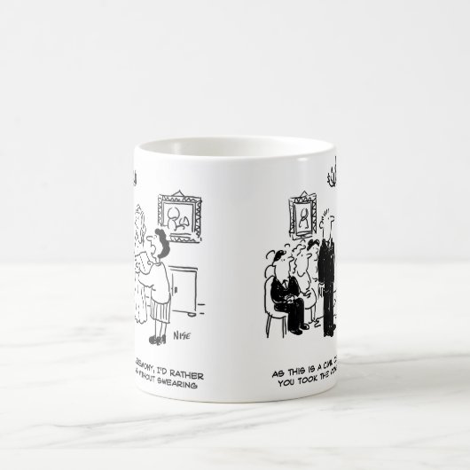 Der Kanzler fragte Bräutigam, um das Verfluchen zu Kaffeetasse (Mittel)