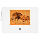 DER KAP LöWE LIEGEND, Orange, Schwarz (Rückseite Horizontal)