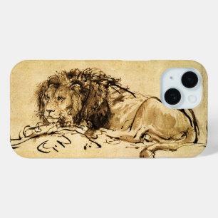 DER KAP-LÖWE LIEGT, Antike Sepia, Schwarz Case-Mate iPhone Hülle
