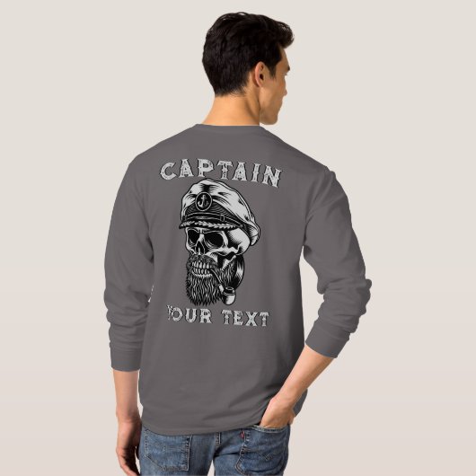 Der Kapitän am Bartsee lässt sich auf die Rauchmel T-Shirt (Schwarz voll)