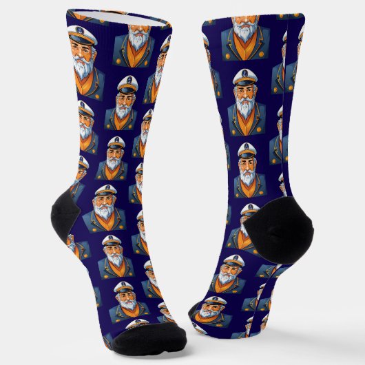 Der Kapitän des Schiffes Socken (Gewinkelt)