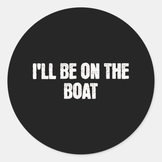 Der Kapitän des Segelbootes des Shirts wird auf de Runder Aufkleber (Vorderseite)