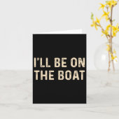 Der Kapitän des Segelbootes Funny Sailing wird für Karte (Gelbe Blume)