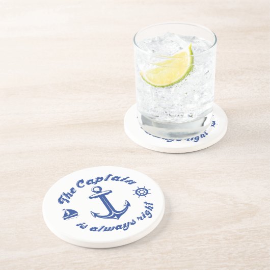 Der Kapitän hat immer recht Getränkeuntersetzer (Seite)